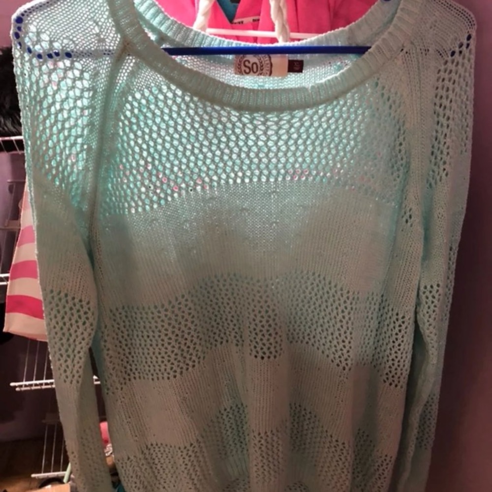 Mint knit sweater